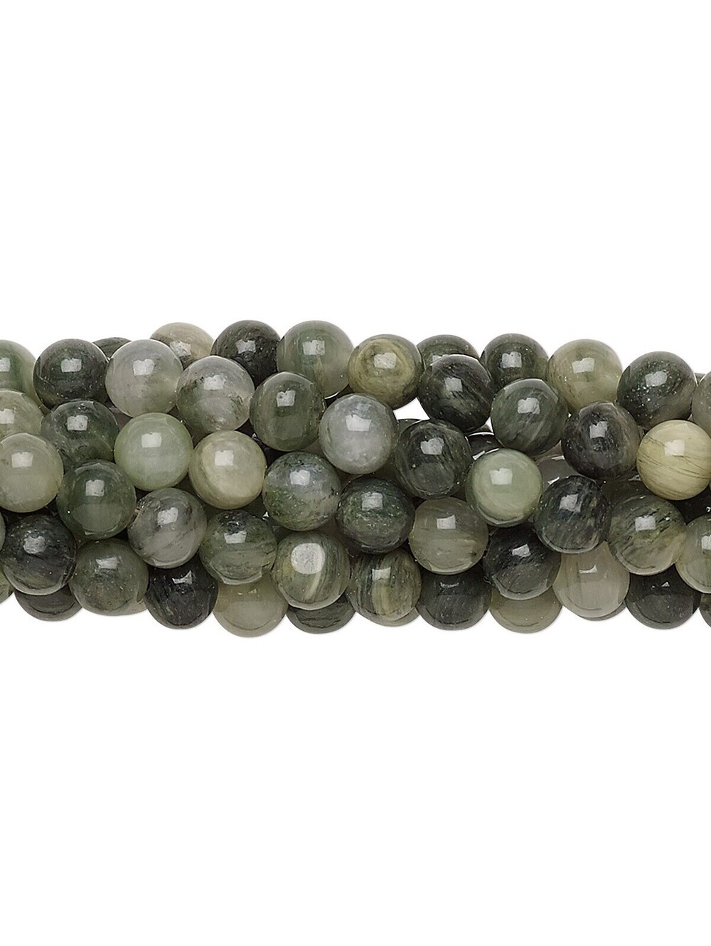 Natural Green Line Jasper Gemstone Beads Round 4mm Bulk Lot 100 pcs